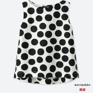Marimekko for Uniqlo black and white spotty top